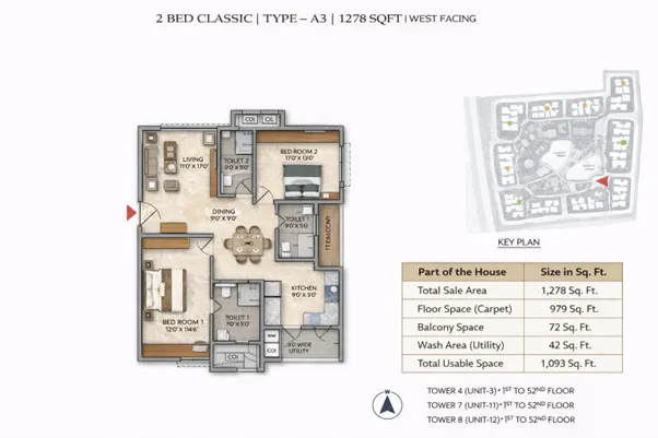 Featured Image of 2 Bhk Classic Type A3