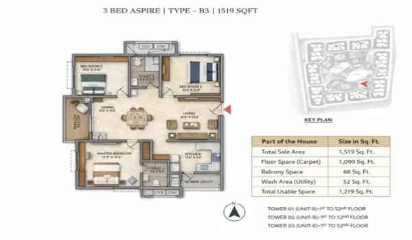Featured Image of 3 Bhk Type B3 The Smart And Bright Home Golden Grove