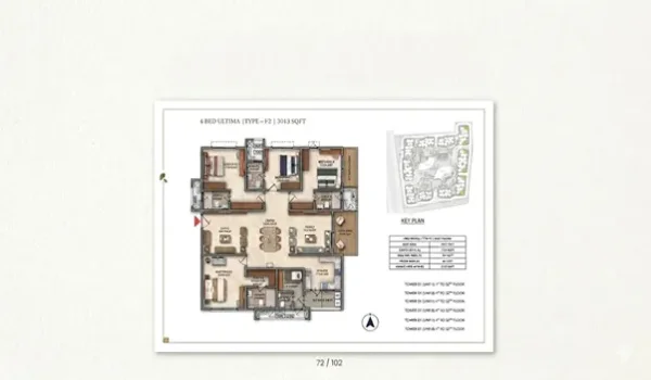 Featured Image of In Depth Guide To The 4 BHK Ultima Type F2 Layout