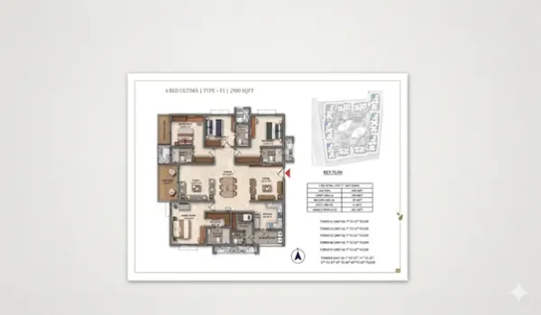 Featured Image of Your Guide To The 4 BHK Ultima Type F1 Layout
